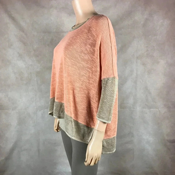 GRACE ELEMENTS Orange/Tan Layered Look Knit Top NWT Small - Picture 11 of 12